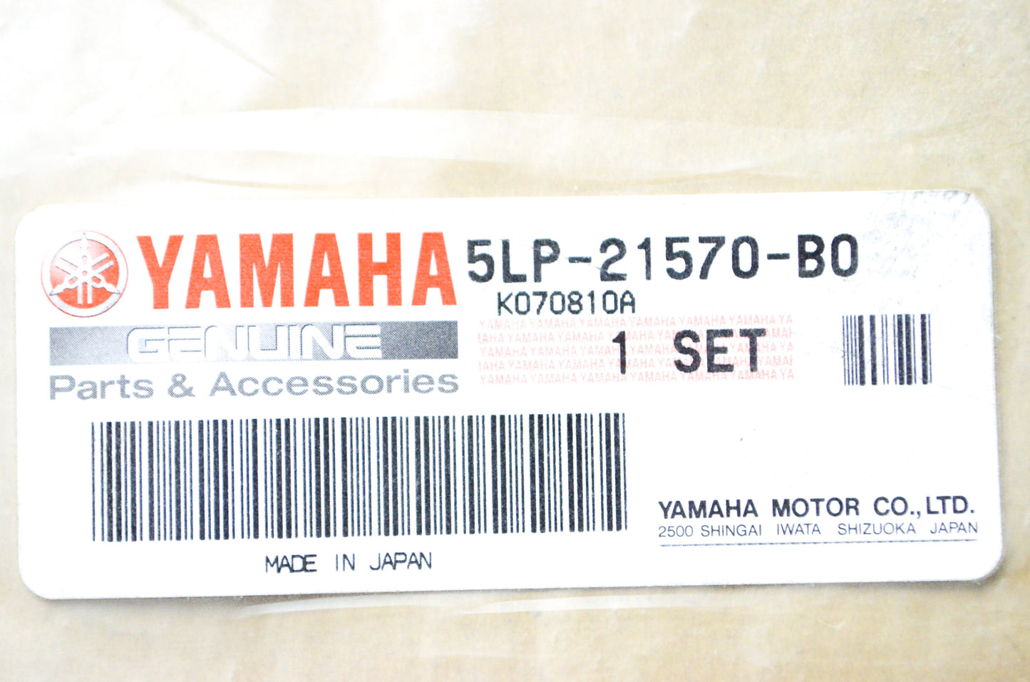 OEM Yamaha 5LP-21570-B0-00 Front Fender Graphic Kit NOS