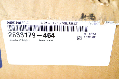 New OEM Polaris Black Right Hand Panel/Foil Assembly NOS
