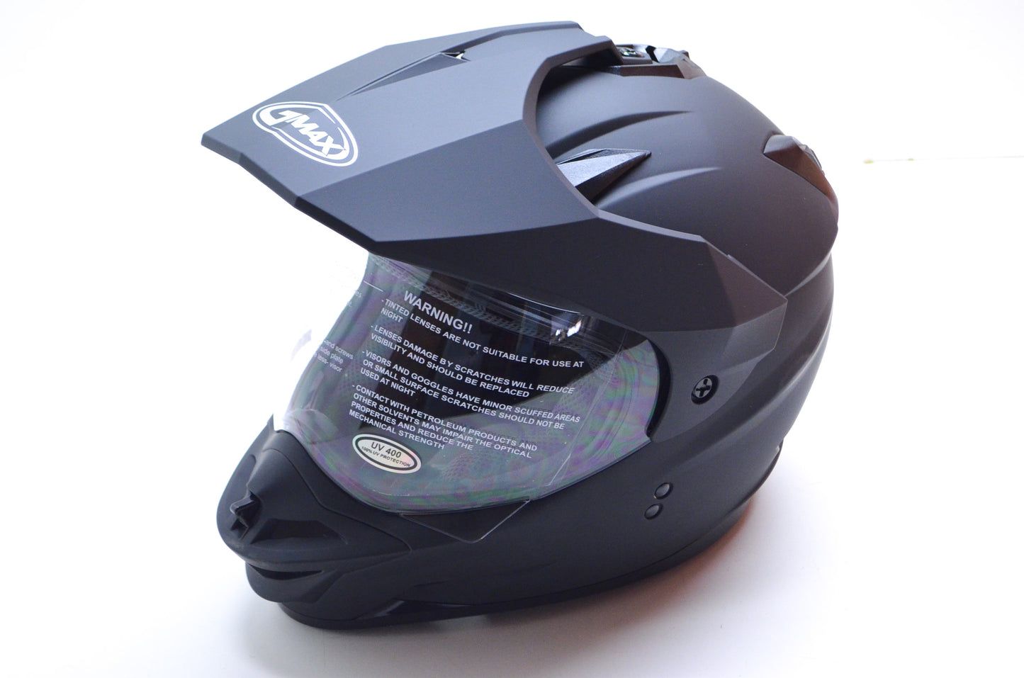 Gmax 72-7001S Small Dual Sport Flat Black Helmet NOS