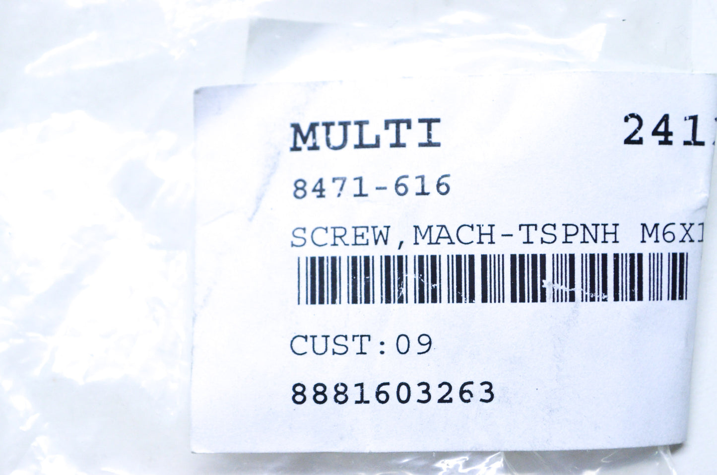 OEM Arctic Cat 8471-616 Black Machine Screw TSPNH M6X1.0X16 Qty 3 NOS