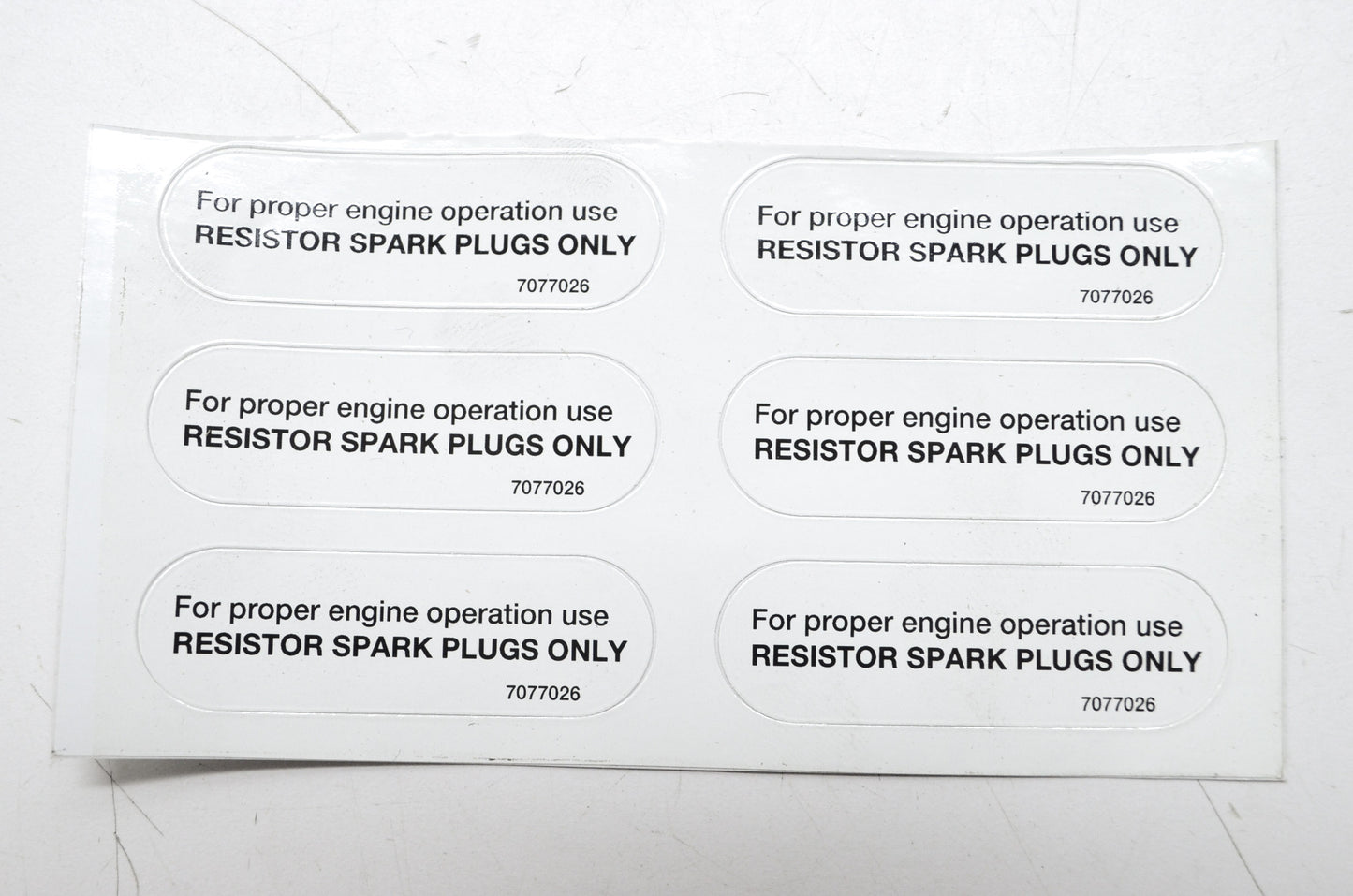 OEM Polaris 7077026 Spark Plug Decal NOS