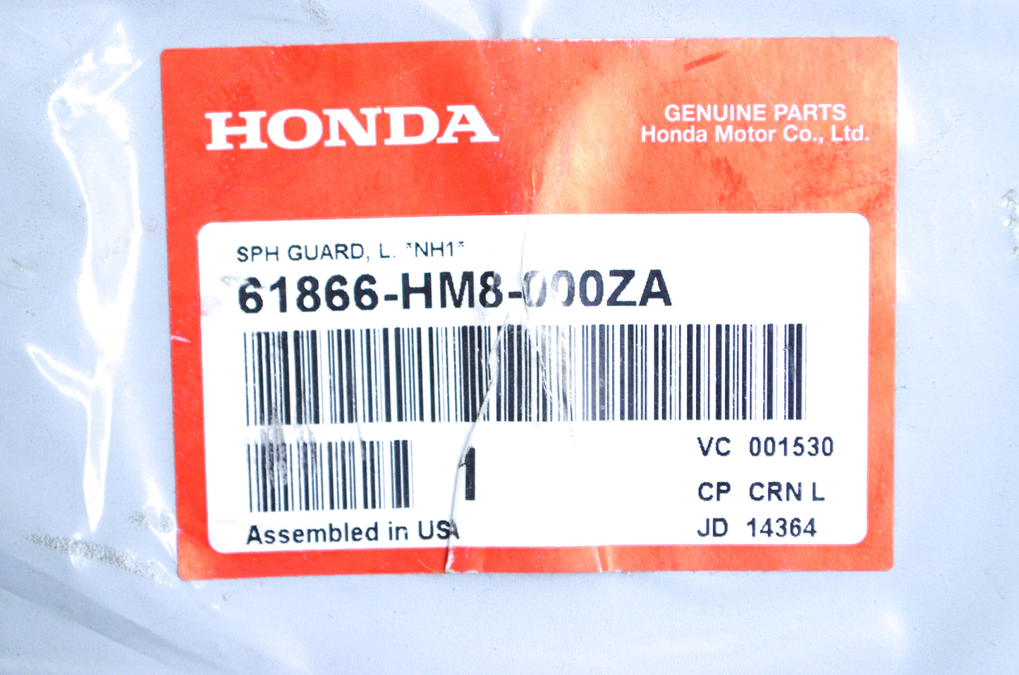 OEM Honda 61866-HM8-000ZA Left Splash Guard NOS