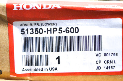 New OEM Honda Right Front Lower Arm NOS