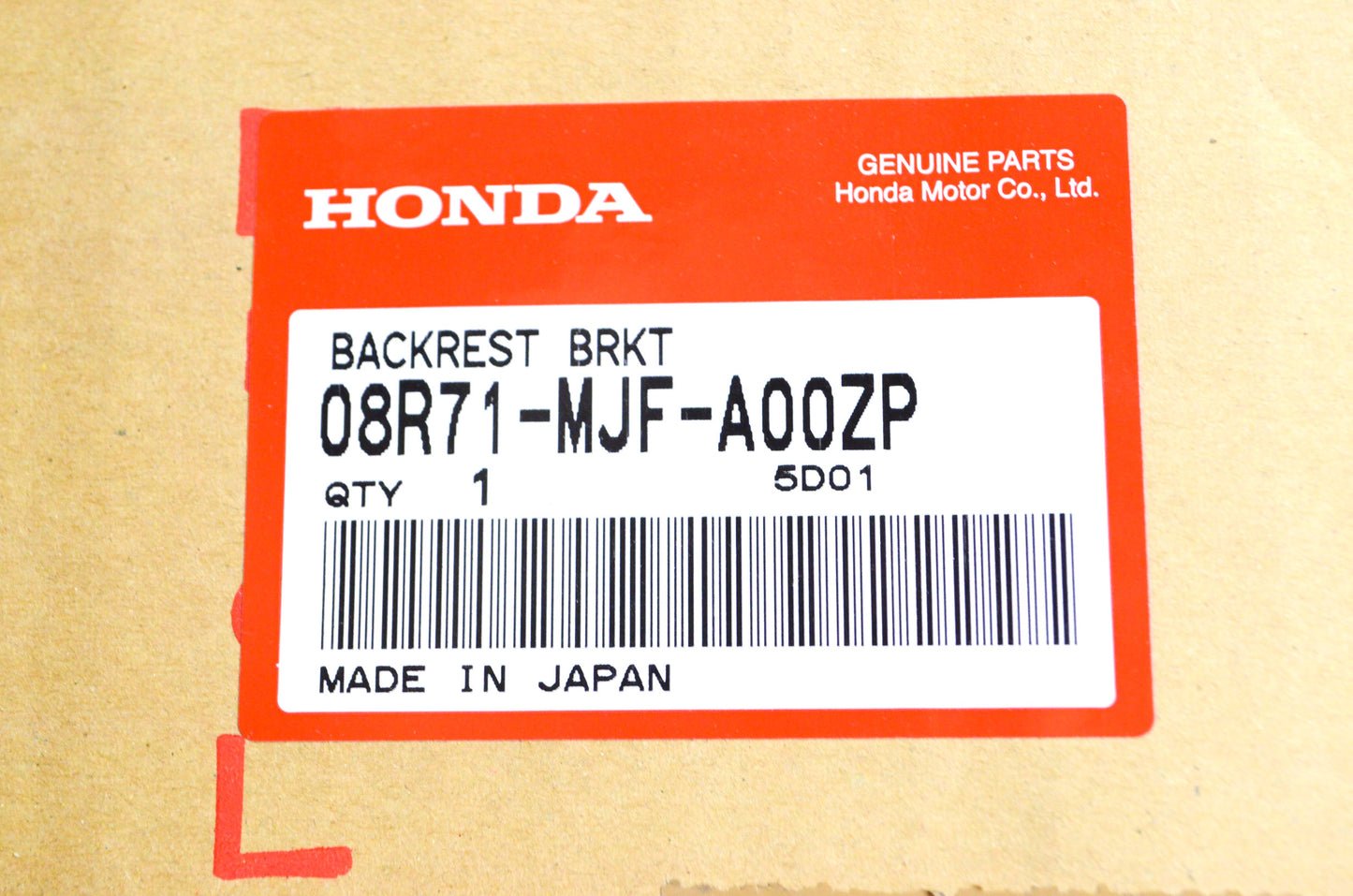 OEM Honda 08R71-MJF-A00ZP Backrest Bracket NOS