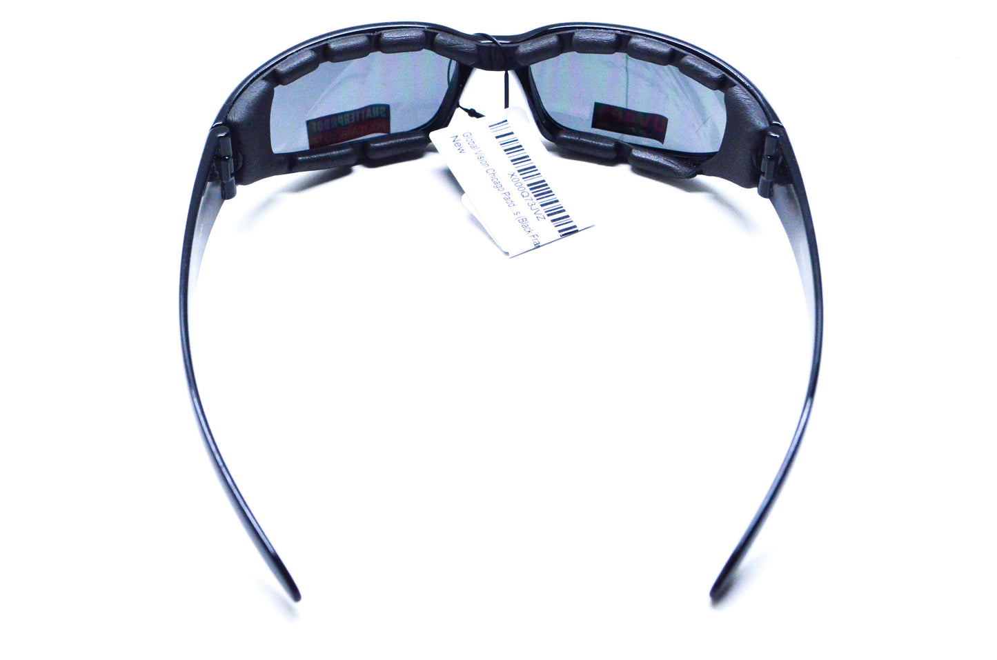 Global Vision 7877217536101, X000Q73JVZ Black Chicago Frame Padded Shatter Proof Riding Glas
