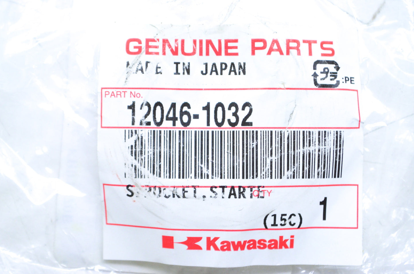 OEM Kawasaki 12046-1032 Starter Sprocket 58T NOS