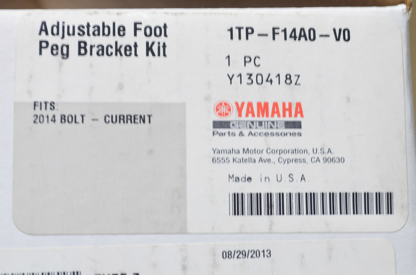 New OEM Yamaha Adjustable Foot Peg Kit NOS