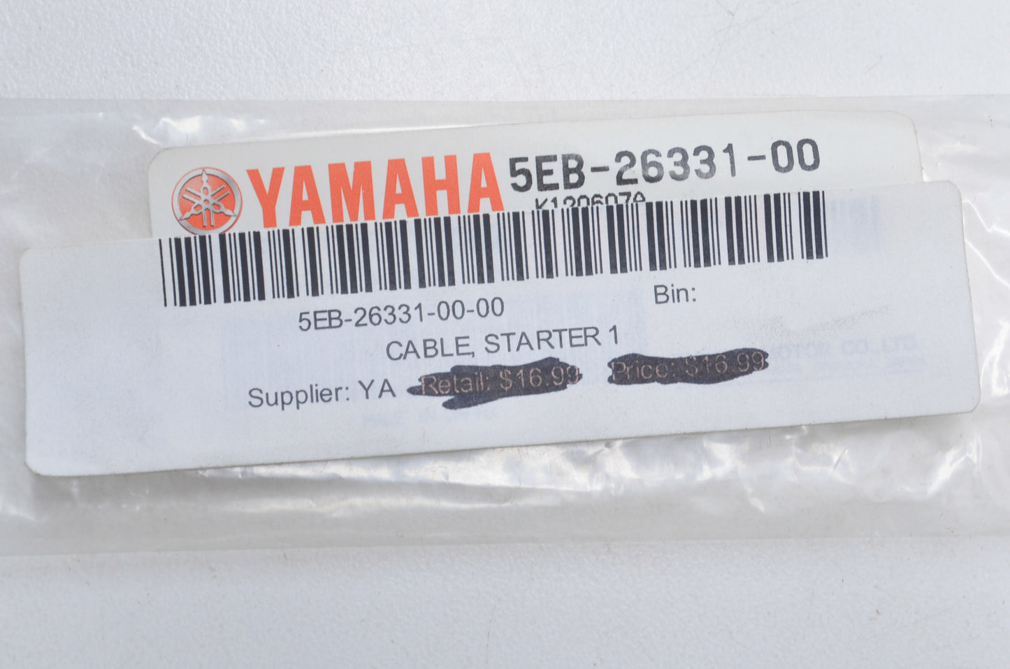 New OEM Yamaha Starter Cable NOS