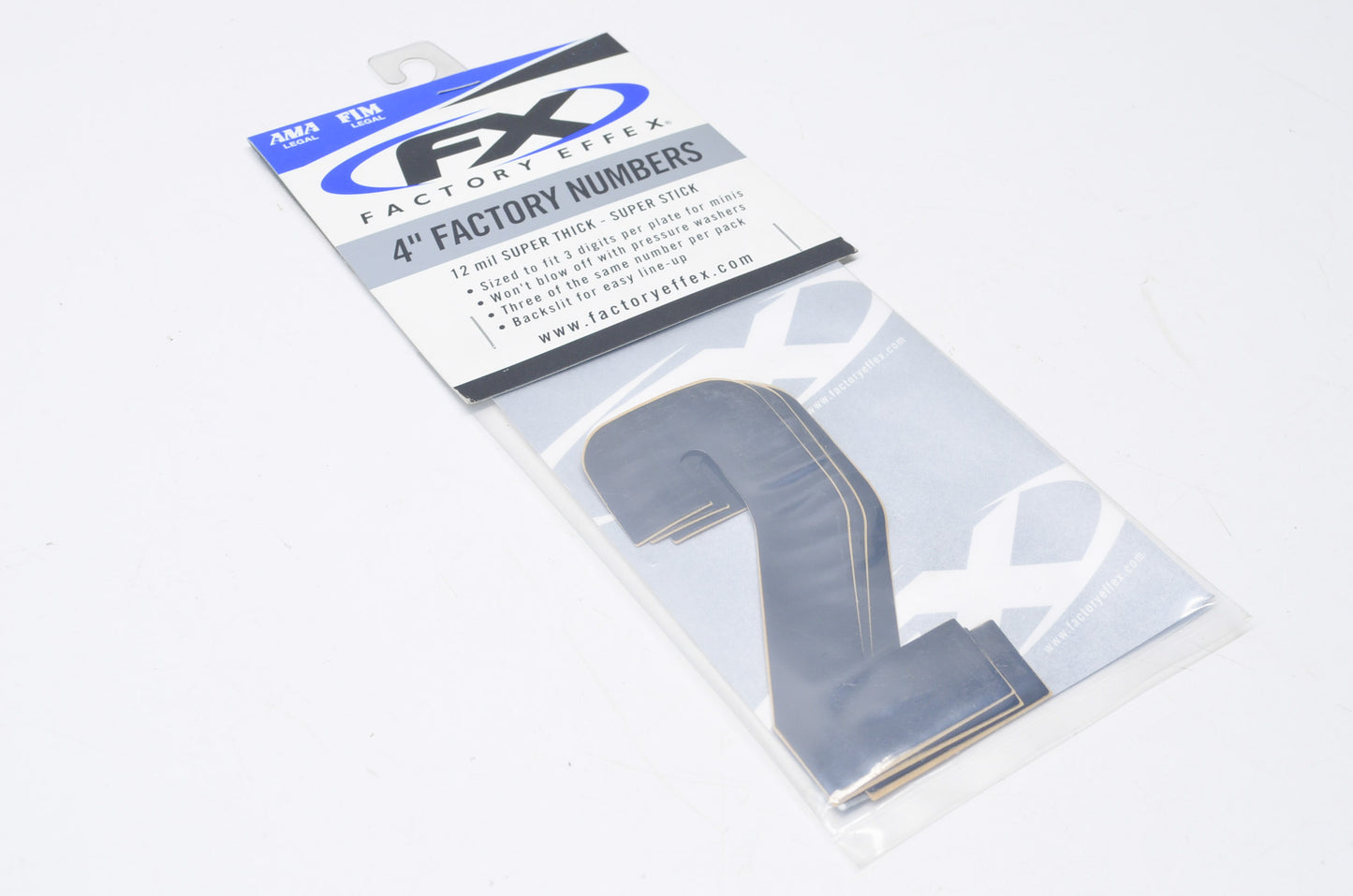 New Factory Effex Number 2 Black Factory 4 ' Number Kit NOS