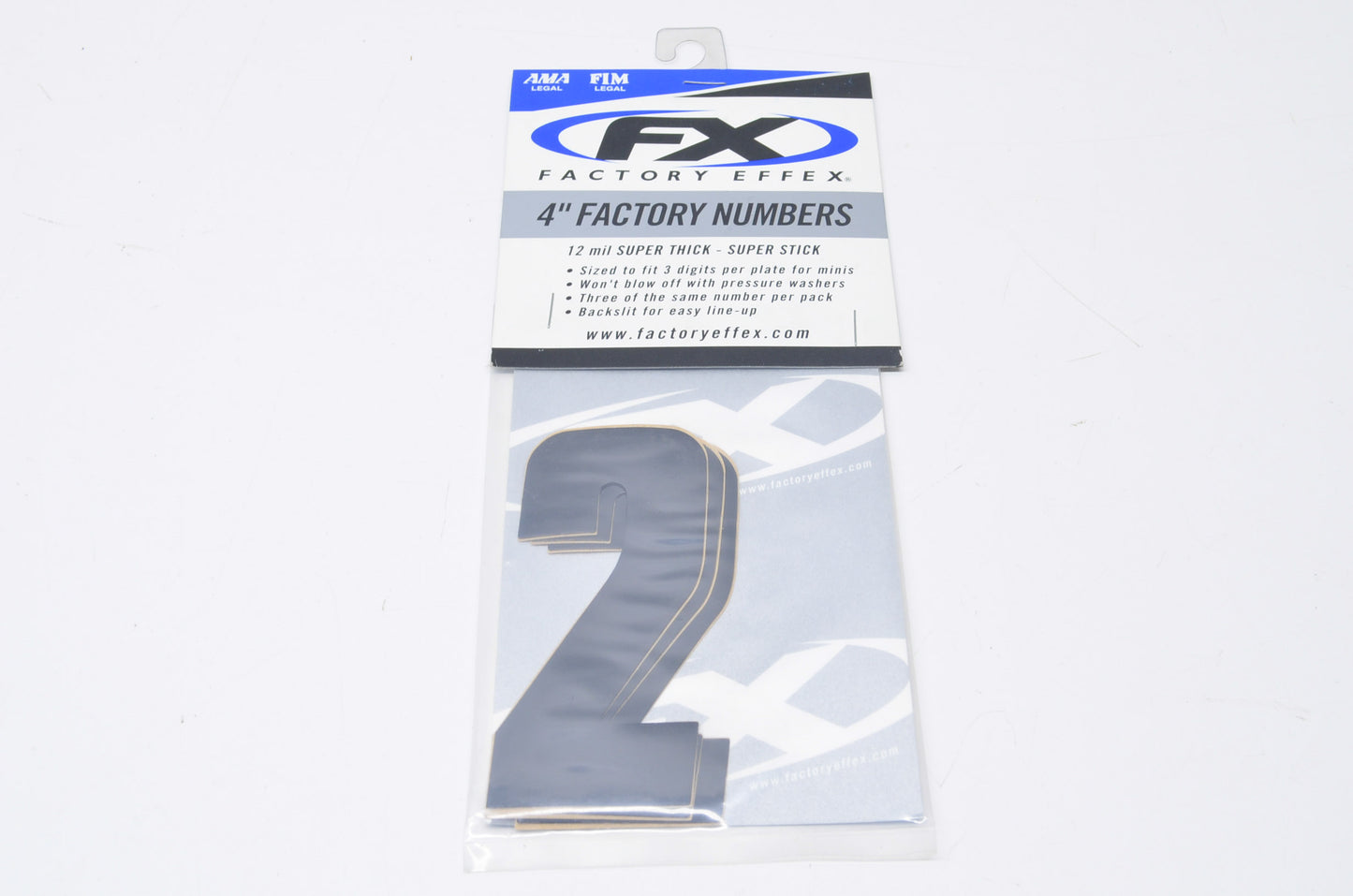 New Factory Effex Number 2 Black Factory 4 ' Number Kit NOS