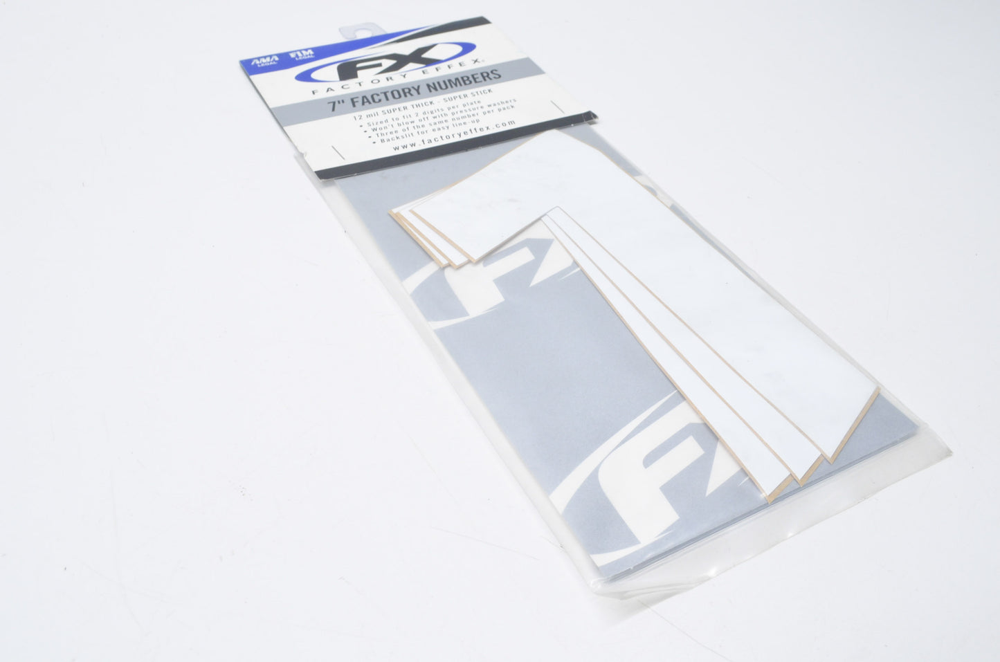 Factory Effex 08-90097 Number 7 White Factory 7 ' Number Kit NOS