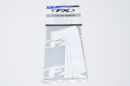 Factory Effex 08-90097 Number 7 White Factory 7 ' Number Kit NOS