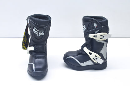 New Fox Kids 10 Black/Silver Comp 5k Boot NOS