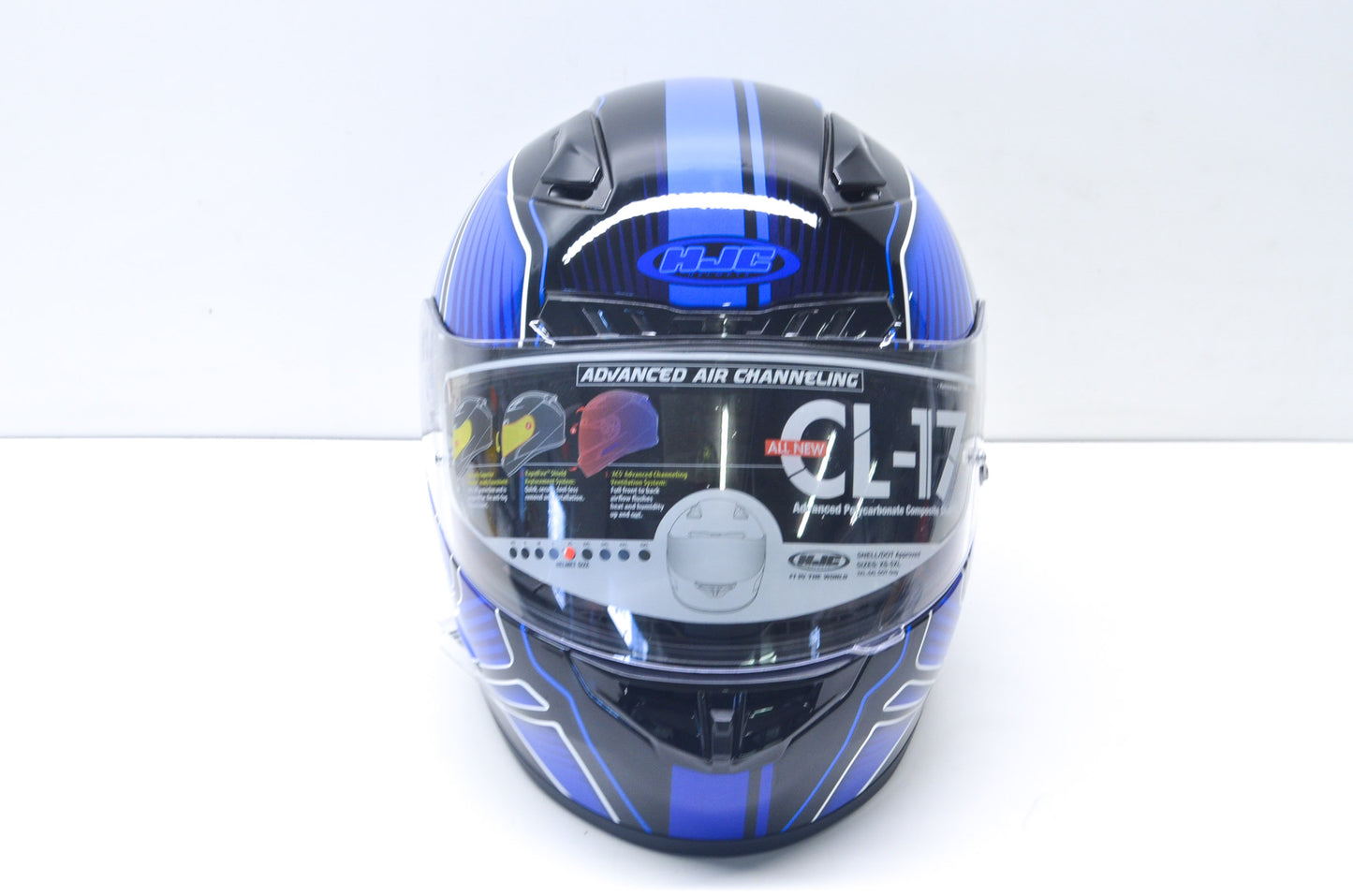 New HJC XL Black/Blue CL-17 Redline Helmet NOS