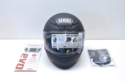 New SHOEI Medium Matte Black RF-1200 Helmet NOS