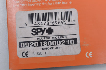 Spy 92018000210 Klutch Smoke Anti-Fog Lens NOS