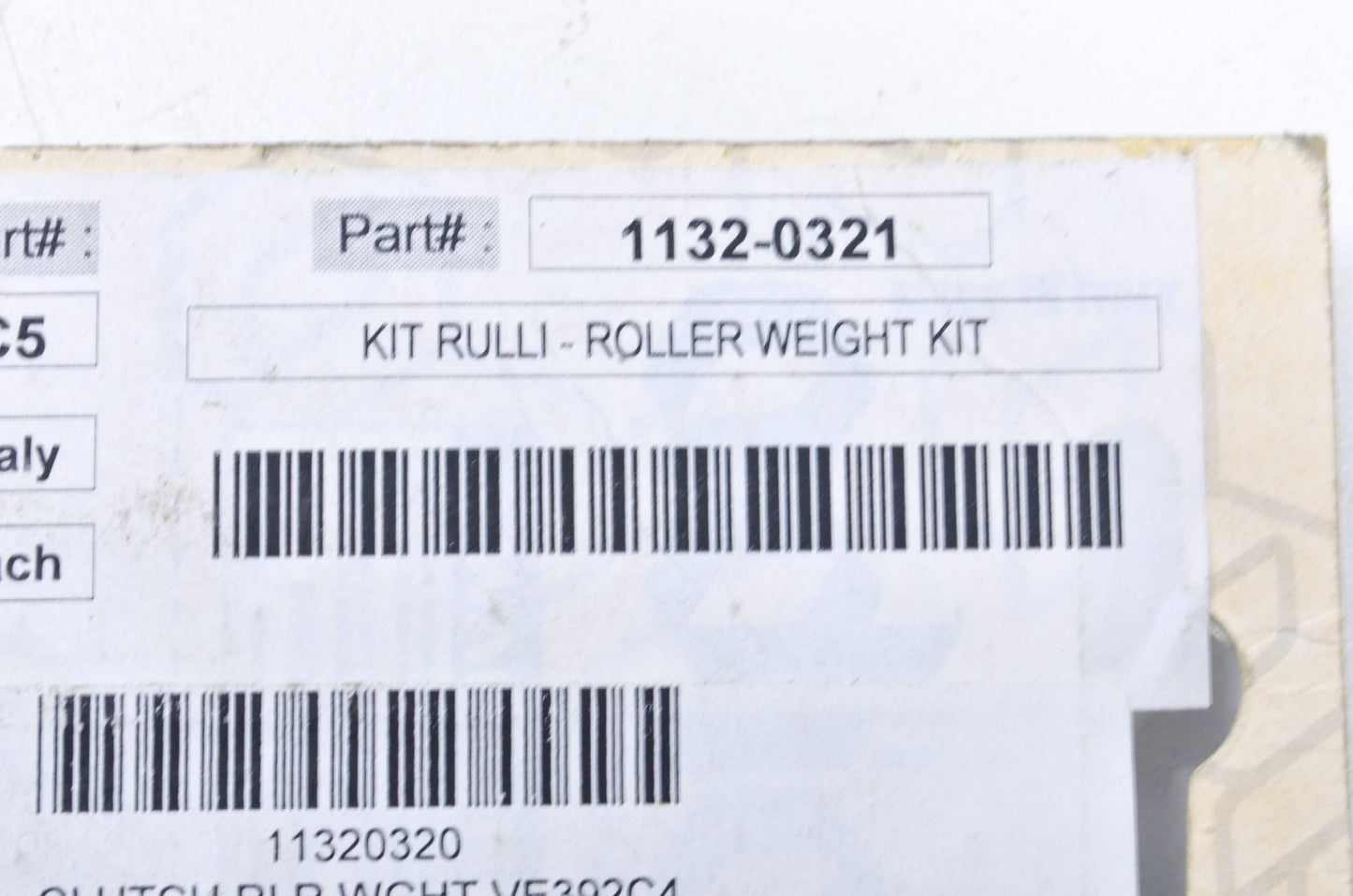 Adige 1132-0321, VE-392/C5 Roller Weight Kit NOS