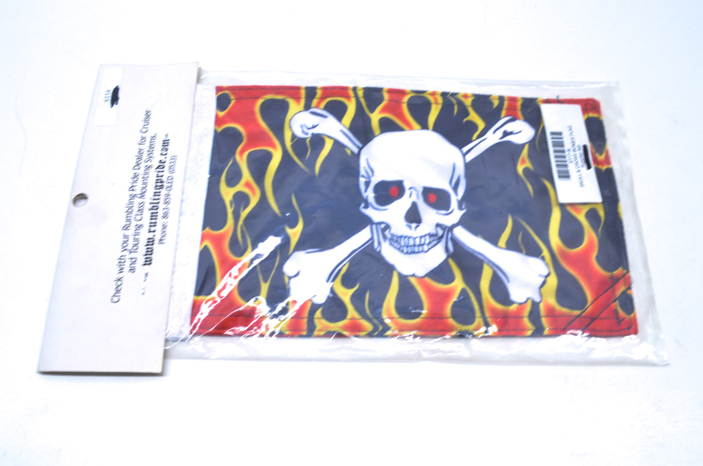 Rumbling Pride ST14, ST17-B Skull & Cross Bones Flaming Flag NOS