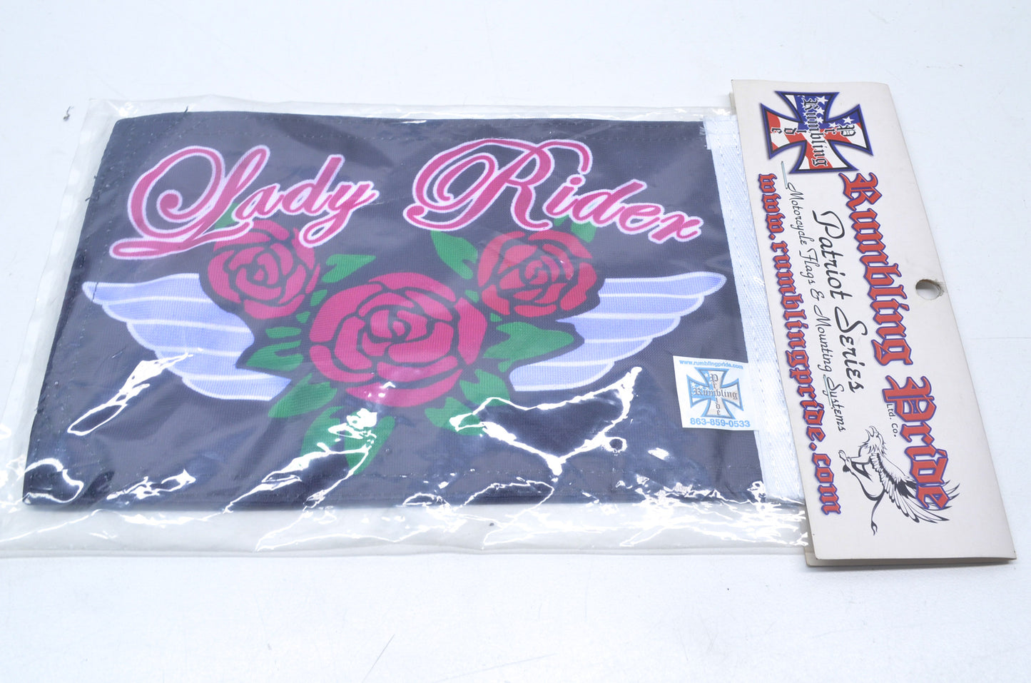 New Rumbling Pride Rose Lady Rider Flag NOS
