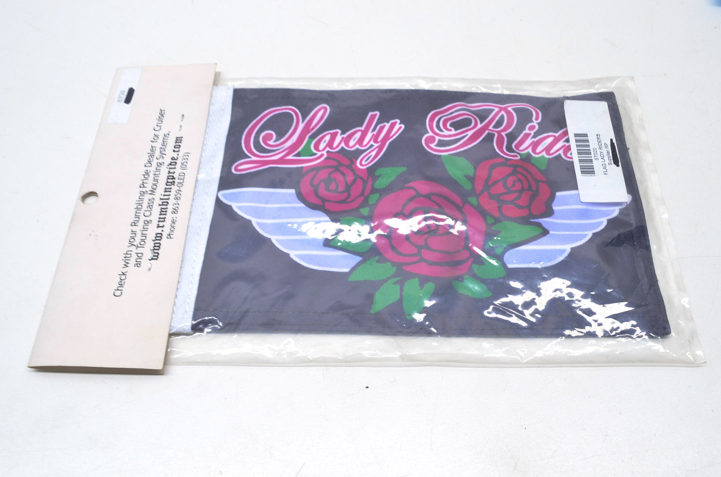 New Rumbling Pride Rose Lady Rider Flag NOS