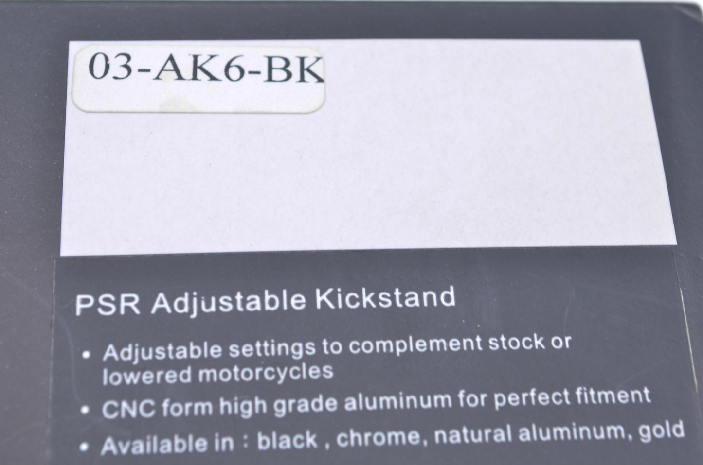 PSR 03-AK6-BK, 05100141 Sidestand NOS
