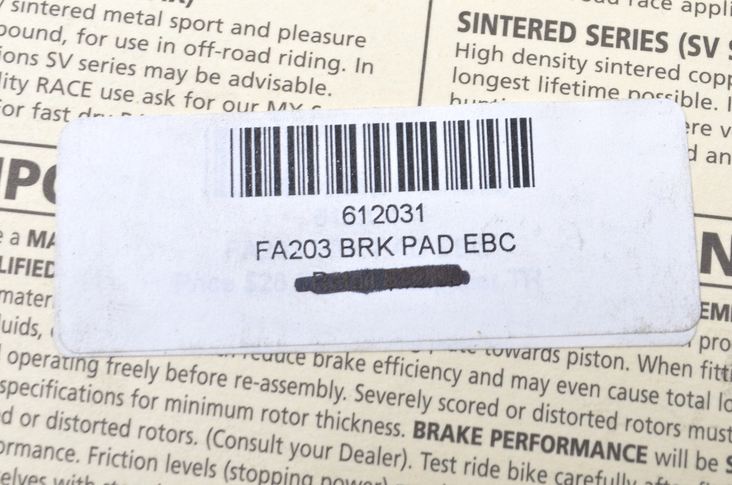 New EBC Brake Pad NOS