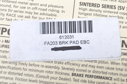 New EBC Brake Pad NOS