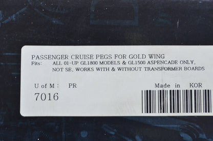Passenger Cruise Pegs Kit Gold Wing NOS