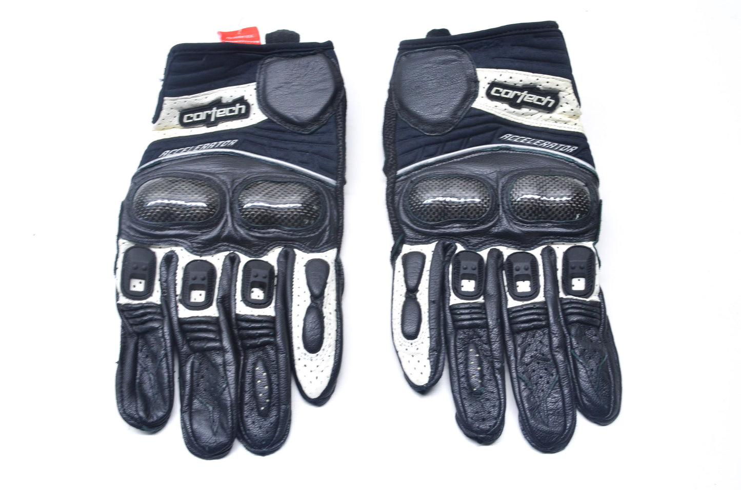 Cortech 8311030908 Mens XXL Black & White Accelerator Gloves NOS