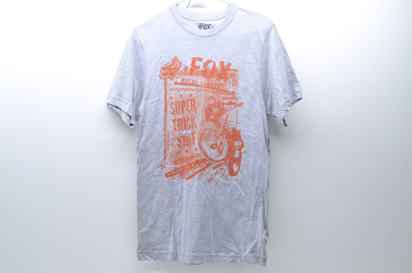 Fox 47882-040-S Adult Small Grey Super Trick Tee NOS