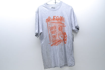 Fox 47882-040-M Adult Medium Grey Super Trick Tee NOS