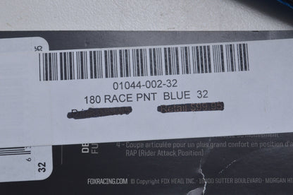 Size 32 Blue Race Pant NOS