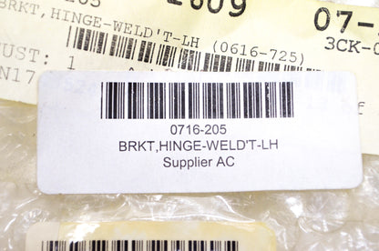 OEM Arctic Cat 0716-205 Painted Black Left Hand Hinge Bracket NOS