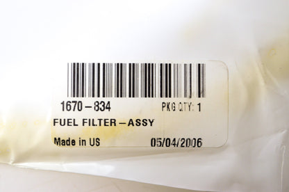 OEM Arctic Cat 1670-834 Formed Hose Fuel Filter Assembly NOS