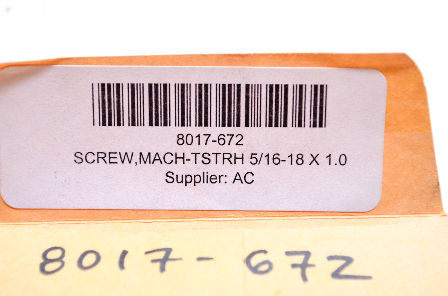 OEM Arctic Cat 8017-672 TSTRH 5/16-18x1.00 GR2 Z&Y Machine Screw NOS