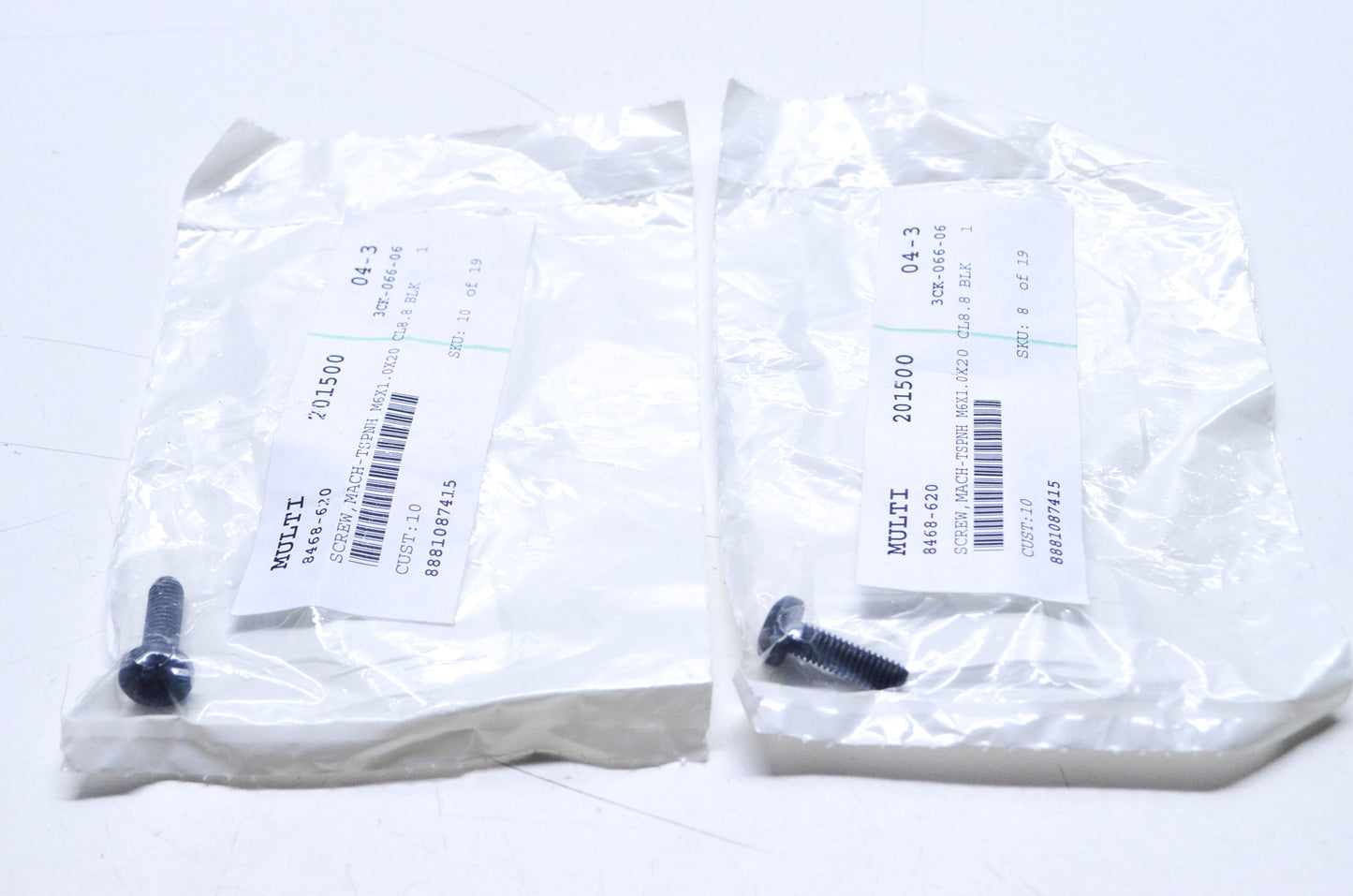 OEM Arctic Cat 8468-620 TSPNH M6X1.0X20 CL8.8 Black Machine Screw Qty 2 NOS