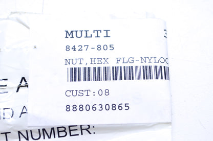 OEM Arctic Cat 8427-805 Black Nyloc Hex Flange Nut M8X1.25 Qty 3 NOS