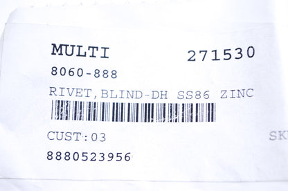 OEM Arctic Cat 8060-888 BLIND-DH SS86 Zinc Rivet Qty 2 NOS
