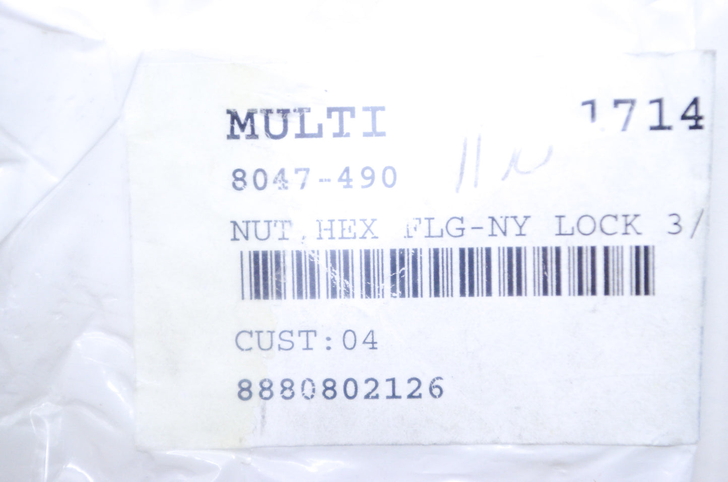 OEM Arctic Cat 8047-490 Nylock Hex Flange Nut 3/8-16 Qty 2 NOS