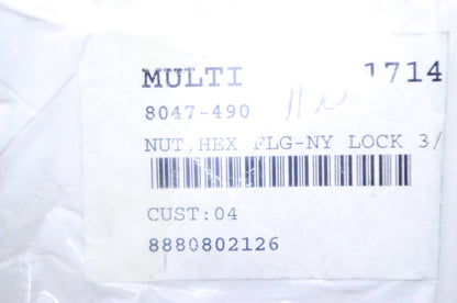 OEM Arctic Cat 8047-490 Nylock Hex Flange Nut 3/8-16 Qty 2 NOS