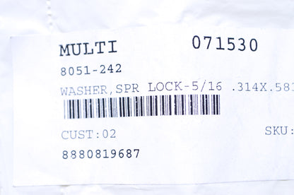 OEM Arctic Cat 8051-242 Spring Lock Washer 5/16 .314X.583X.078 Qty 3 NOS
