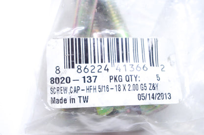 OEM Arctic Cat 8020-137 Hex FLange Head Cap Screw 5/16-18x2.00 Qty 2 NOS