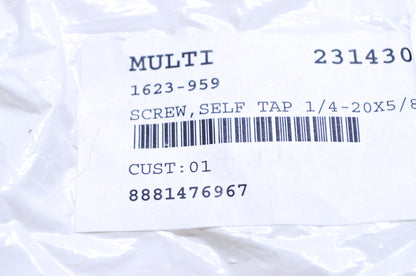 OEM Arctic Cat 1623-959 Black Self Tap Screw 1/4-20X5/8 TYPE F Qty 3 NOS