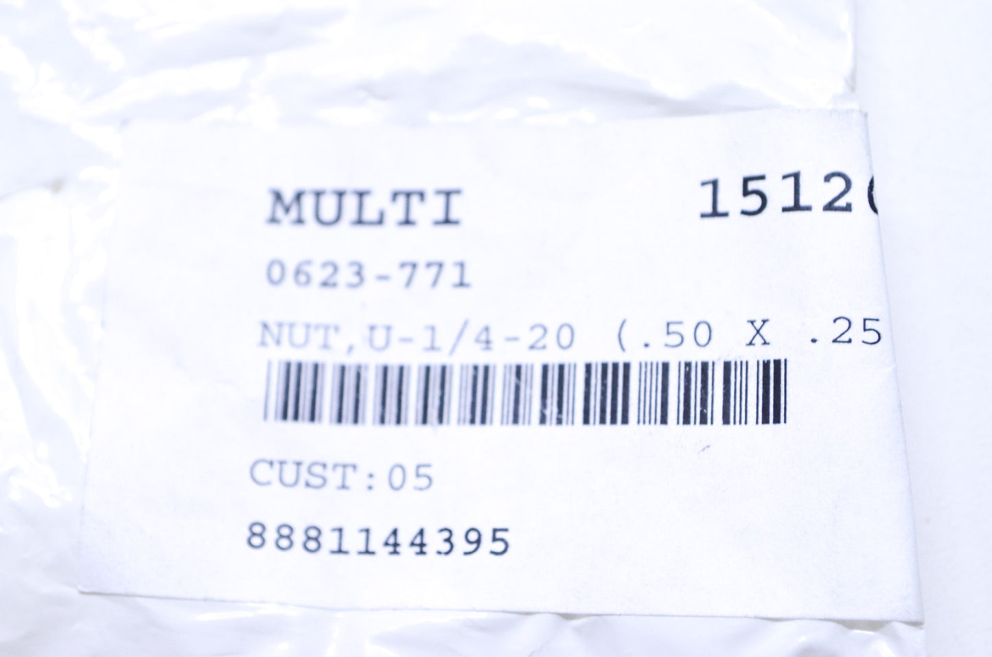 OEM Arctic Cat 0623-771 1/4-20(.50x.25) U Nut Qty 2 NOS