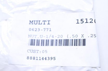 OEM Arctic Cat 0623-771 1/4-20(.50x.25) U Nut Qty 2 NOS