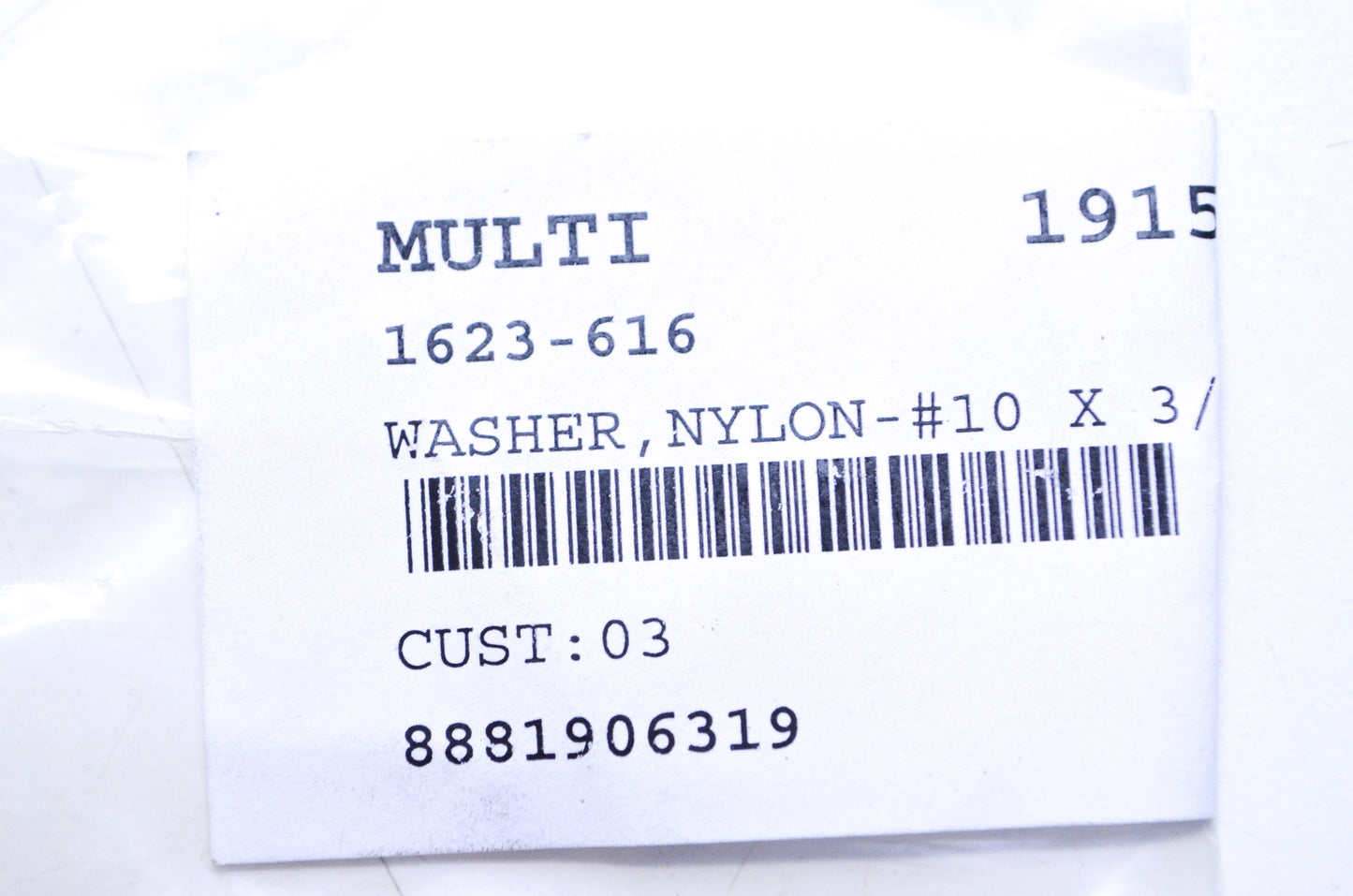 OEM Arctic Cat 1623-616 Nylon Washer #10x3/8x.062 Qty 2 NOS