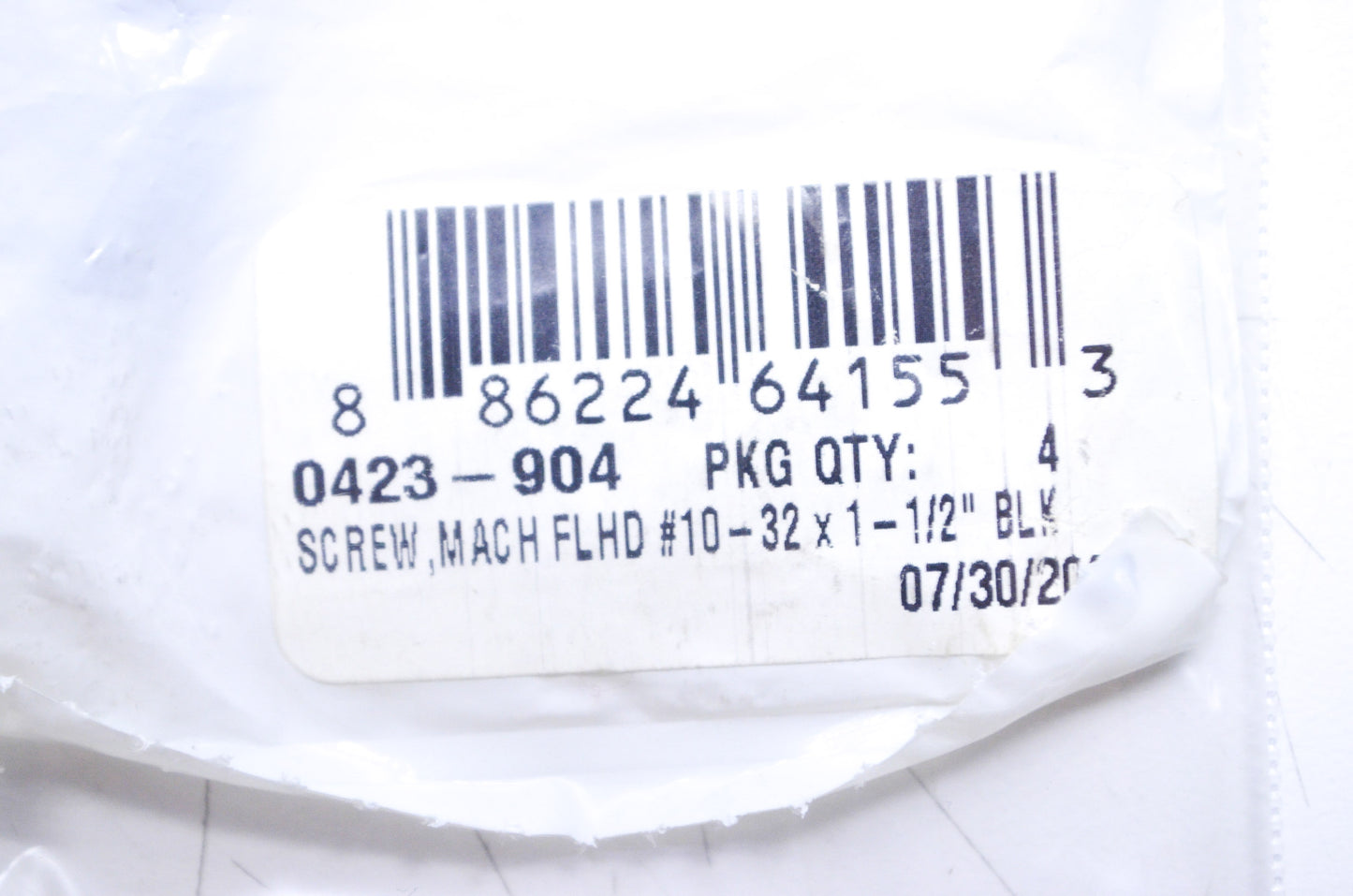 OEM Arctic Cat 0423-904 FLHD #10-32x1-1/2" Black Machine Screw Qty 2 NOS