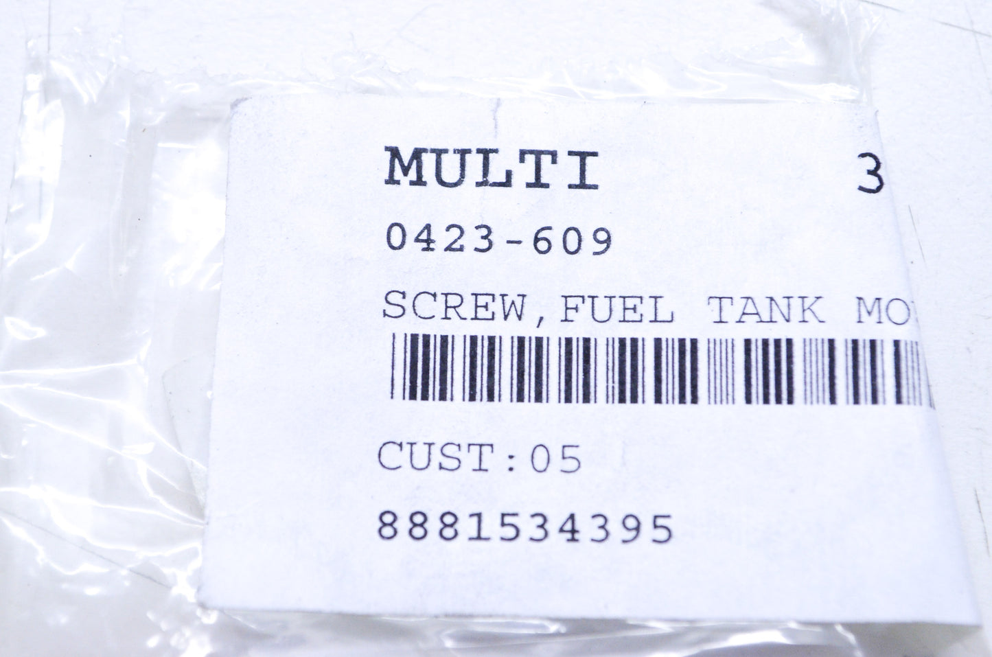 OEM Arctic Cat 0423-609 Fuel Tank Mount Screw (M6X18 DP) QTY 3 NOS
