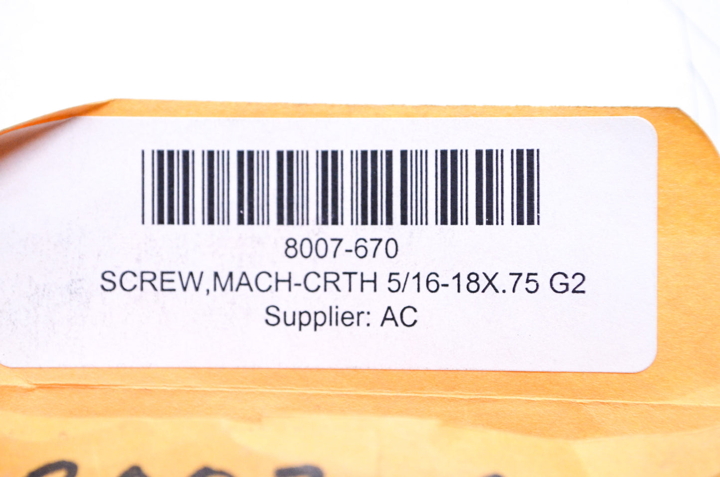 OEM Arctic Cat 8007-670 CRTH 5/16-18X.75 G2 Z&Y Machine Screw Qty 6 NOS