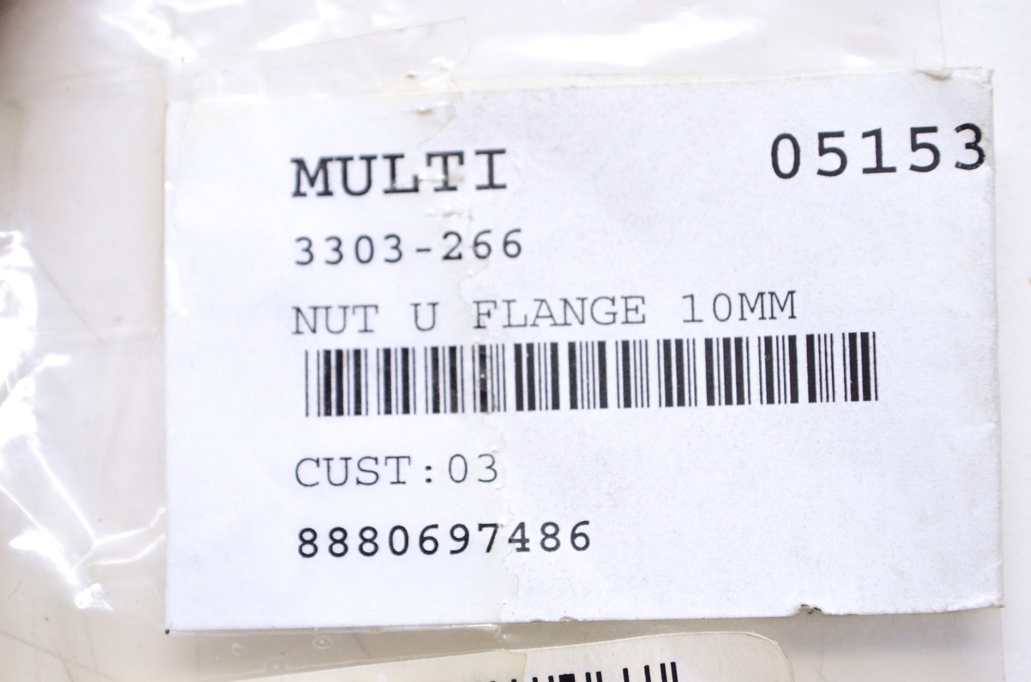 OEM Arctic Cat 3303-266 Flange U-Nut 10mm Qty 3 NOS